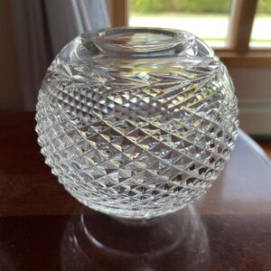 Vintage round crystal vase